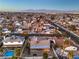 Aerial view of single story home with large backyard and covered patio at 5117 Dancer Way, Las Vegas, NV 89107