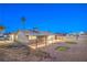 Night view of backyard and covered patio at 5117 Dancer Way, Las Vegas, NV 89107