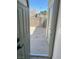 Private backyard with gravel landscaping and storage shed at 5933 Vegas Dr, Las Vegas, NV 89108