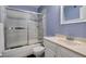 Clean bathroom with a tub and shower at 7037 Pleasant View Ave, Las Vegas, NV 89147