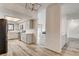 Modern kitchen with stainless steel appliances and gray cabinets at 7923 Canoe Ln, Las Vegas, NV 89145