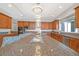 Large kitchen island with seating for four, perfect for entertaining at 8 Hilltop Crest St, Henderson, NV 89011