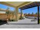 Covered patio with seating area and modern pergola at 9016 Skye Canyon Ranch St, Las Vegas, NV 89166