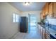 Kitchen with stainless steel appliances and back door at 107 Manganese St, Henderson, NV 89015