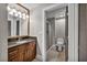 Modern bathroom with granite countertop and updated fixtures at 220 E Flamingo Rd # 426, Las Vegas, NV 89169
