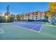 One tennis court with building in the background at 220 E Flamingo Rd # 426, Las Vegas, NV 89169