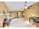 Spacious living room featuring a fireplace and tile floors at 2256 Sabroso St, Las Vegas, NV 89156
