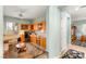 Home office with built-in wooden cabinets and a piano at 2563 Collinsville Dr, Henderson, NV 89052