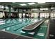 Indoor swimming pool with lanes and seating area at 2563 Collinsville Dr, Henderson, NV 89052