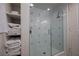 Bathroom with glass shower and built-in shelving at 29 Montelago Blvd # 337, Henderson, NV 89011