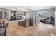 Spacious living room featuring stylish decor, modern furniture, and a cozy fireplace at 321 E Middleton Dr, Henderson, NV 89015