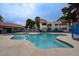 Community pool with surrounding patio area at 5040 Spencer St # D, Las Vegas, NV 89119