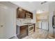 Kitchen with gas range and ample cabinet storage at 5040 Sublight Ave, Las Vegas, NV 89108
