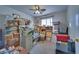 Small office space with ceiling fan and ample storage at 5916 Naperville St, Las Vegas, NV 89130