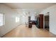 Open-concept living area with bright interior and a view into the kitchen space at 6443 Silverfield Dr, Las Vegas, NV 89103