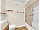 Clean bathroom with shower/tub combo and updated vanity at 7950 W Flamingo Rd # 1041, Las Vegas, NV 89147