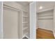 Convenient laundry closet with shelving and storage at 7950 W Flamingo Rd # 1041, Las Vegas, NV 89147