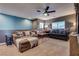 Spacious living room features comfortable seating and abundant natural light at 8736 Summoners Ct, Las Vegas, NV 89139