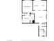 First floor plan displaying layout of main bedroom, living room, kitchen and bathrooms at 9733 Bonanza Creek Ave, Las Vegas, NV 89148