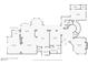 Detailed floor plan of a home with multiple living areas, a kitchen, a dining room, and bedrooms at 10000 Cresent Mesa Ln, Las Vegas, NV 89145