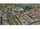 Aerial view of a property within a residential community, showcasing nearby amenities and landscaping at 1045 Via Camelia St, Henderson, NV 89011