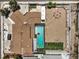 Bird's eye view showcases the house with backyard and swimming pool at 1420 S 8Th St, Las Vegas, NV 89104