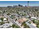 A high-definition aerial view of the neighborhood showcasing the Las Vegas skyline at 1420 S 8Th St, Las Vegas, NV 89104