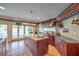 Bright kitchen with ample counter space, a central island, and direct access to the outdoor pool at 1420 S 8Th St, Las Vegas, NV 89104
