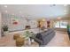 Staged living room area with stone fireplace and virtual furniture showcasing the space at 1420 S 8Th St, Las Vegas, NV 89104
