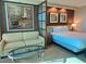 Bedroom sitting area with sofa and coffee table at 145 E Harmon Ave # 2306, Las Vegas, NV 89109