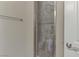 Clean bathroom with a tiled shower and glass enclosure at 19 Via Visione # 204, Henderson, NV 89011