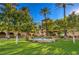 Elegant fountain and lush landscaping create a welcoming entrance at 2816 Bent Tree Ct, Las Vegas, NV 89134