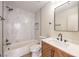 Updated bathroom with subway tile shower and modern vanity at 3729 N Braewood Ave, Las Vegas, NV 89120