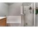 Bathroom with shower and tub at 3975 N Hualapai Way # 266, Las Vegas, NV 89129