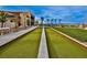 Lush green bocce ball court with nearby seating and landscaping at 4269 Solace St # 0, Las Vegas, NV 89135