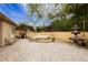 Backyard offers a spa, fountain, lush landscaping and a playhouse at 4401 Inez Dr, Las Vegas, NV 89130