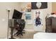 Personalized bedroom featuring a desk area for studying and displaying posters at 4401 Inez Dr, Las Vegas, NV 89130