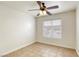 Well-lit bedroom with ceiling fan and window at 5055 Jacarilla Ln, North Las Vegas, NV 89031