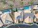 Aerial view of a luxury home, pool, and landscaping at 5219 Iron River Ct, Las Vegas, NV 89135