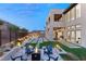 Serene backyard with fire pit and comfortable seating at 5219 Iron River Ct, Las Vegas, NV 89135
