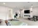 Main bedroom with fireplace, TV, and access to ensuite bathroom at 5219 Iron River Ct, Las Vegas, NV 89135