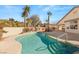 Large kidney shaped pool with spa at 8080 Black Orchid Ave, Las Vegas, NV 89131