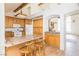 Kitchen with granite countertops and oak cabinets at 1010 Legacy Dr, Boulder City, NV 89005