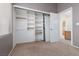 Spacious bedroom closet with shelving at 10540 Beachwalk Pl, Las Vegas, NV 89144