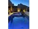 Stunning pool and spa featuring elegant design and mountain views, perfect for relaxation and entertainment at 10936 White Alder Pl, Las Vegas, NV 89138