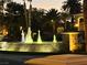 Evening view of the community's stunning entrance fountain at 2050 W Warm Springs Rd # 712, Henderson, NV 89014