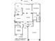 Floor plan showing 2 bedrooms, 2 bathrooms, living room, dining area, kitchen, and 2-car garage at 2520 Palmridge Dr, Las Vegas, NV 89134