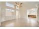 Spacious living room featuring vaulted ceilings and easy access to the kitchen at 2520 Palmridge Dr, Las Vegas, NV 89134