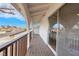 Private balcony with wooden decking and neighborhood view at 2923 Palora Ave, Las Vegas, NV 89121