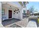 Welcoming front entry with modern light fixture and landscaping at 304 Elder View Dr, Las Vegas, NV 89138